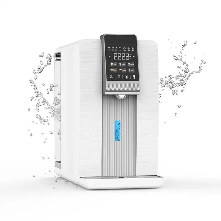 WATER DISPENSER HUA253 Dimensions (L x W x H (Inches): 475x240x430mm Housing Material: Plastic Power (W): 2200 Voltage (V): 220 Installation: Desktop Model: W20 Rated Water Purification: 2000L (water batch) Quota Initial Water Purification: 30L/h Waste water tank capacity: 2.5L Raw water tank capacity: 6L Hot water capacity: 18L/H (≥90℃) Applicable Water Temperature: 4-38℃ Quota Frequency: 50Hz Working pressure: 0.6-0.6MPa