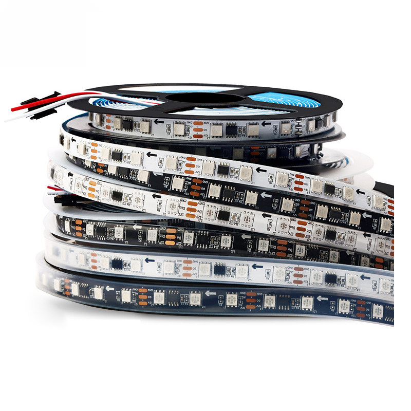 12V 24V WS2814 WS2811 Addressable RGBW SK6812 RGBW Warm Cool White Programmable Led Pixel Strip