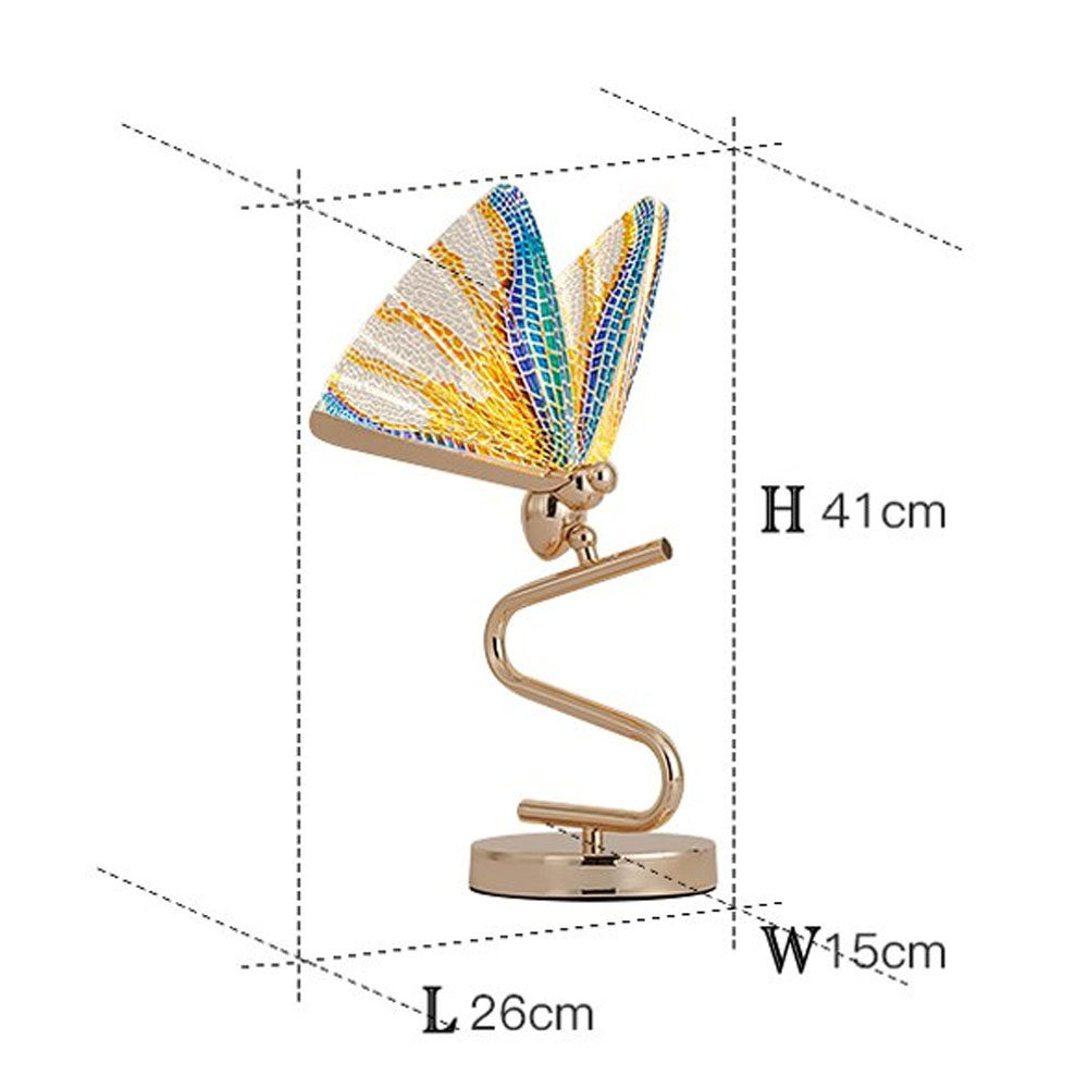 E1083 豪華なバタフライテーブルランプ,モダンなベッドルーム,ベッドサイド,オフィス,テーブルの装飾