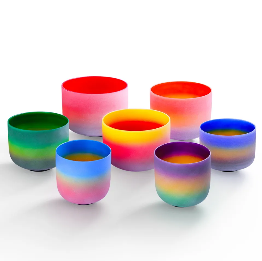 rainbow crystal singing bowl #YS0065