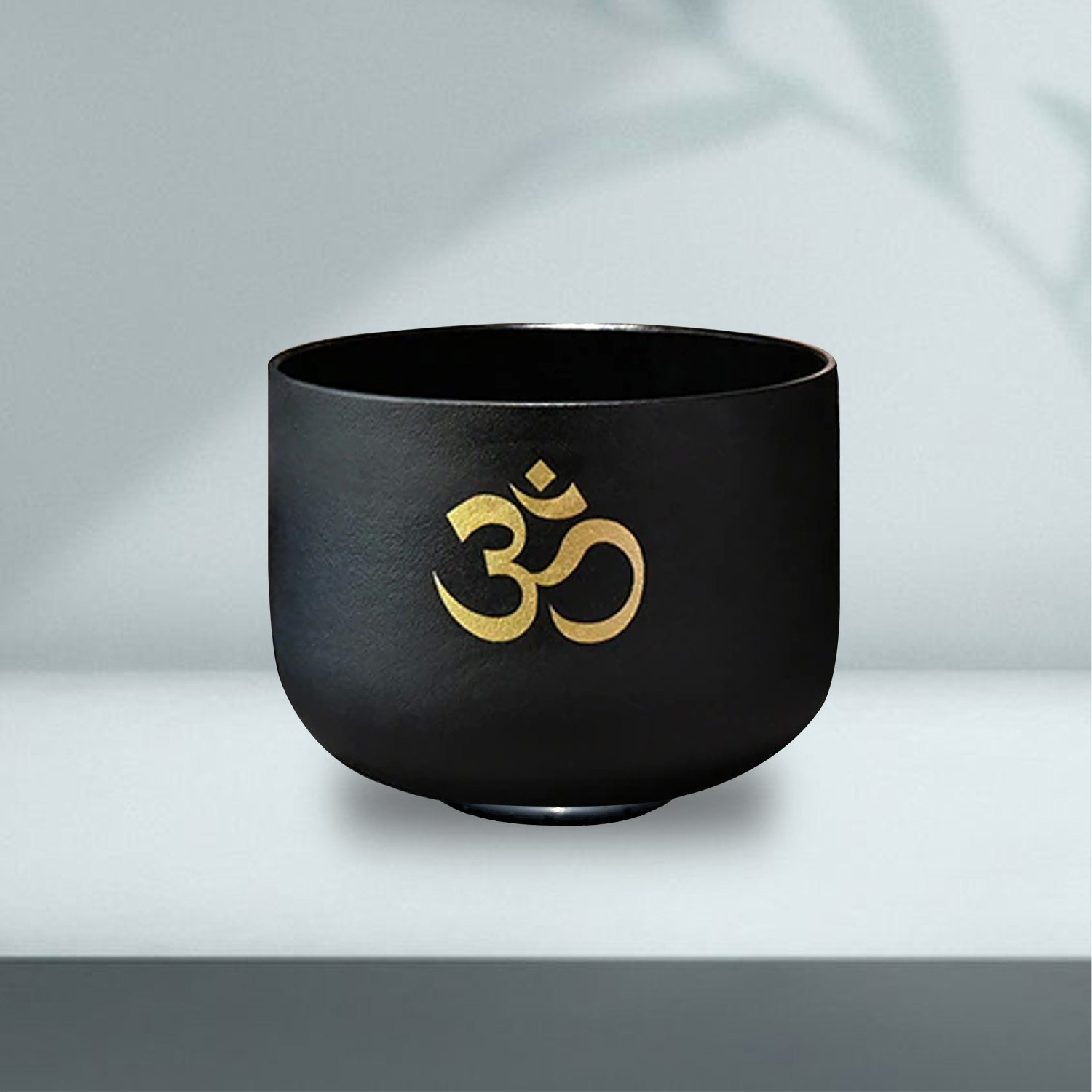 double black singing bowl with OM design #YS0057