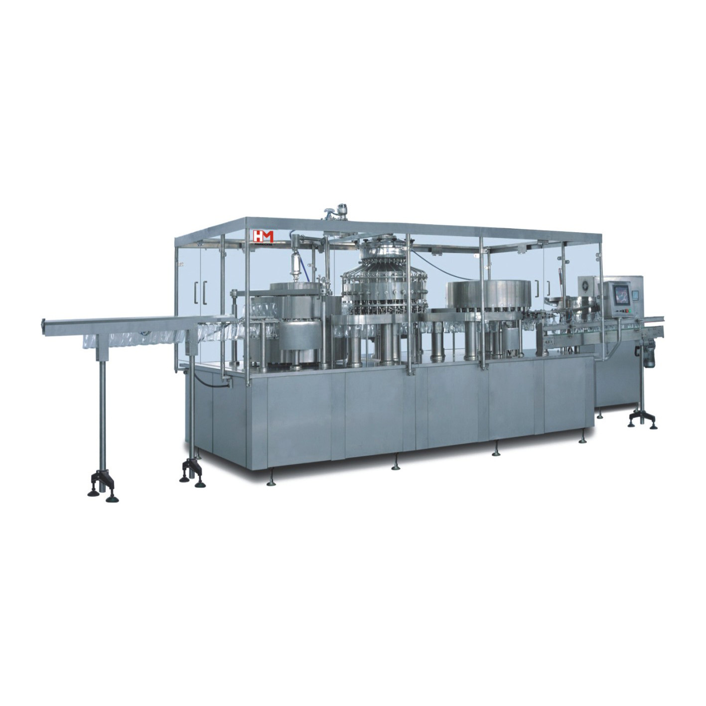 HM PB series I V Solution Plastic Bottle Cleaning Filling Sealing Compact Line