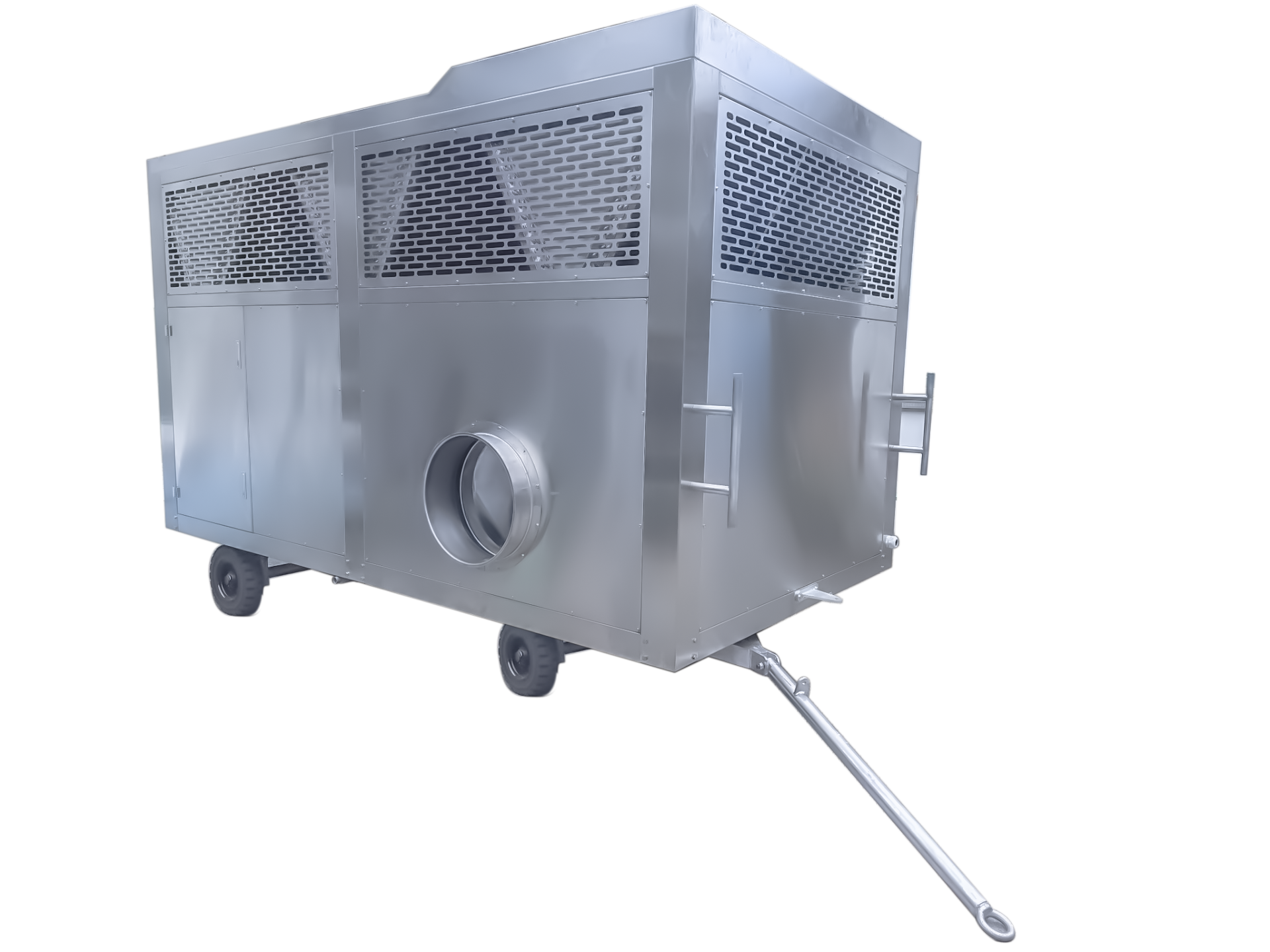 Intelligent mobile grain cooler
