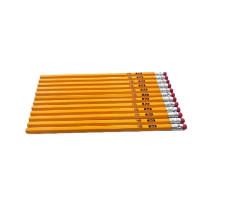 FCYP007 School Supplies Soften Wood Standard Graphite Hb Pencil Wooden Yellow Pencil with Eraser Number 2 Mongol Pencils