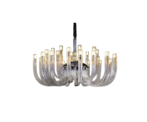 FCYC002 Modern Personality Living Room Light Simple Bedroom Dining Room Duplex Glass Tube Light Luxury Chandelier