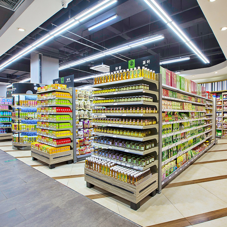 Supermarket shelves