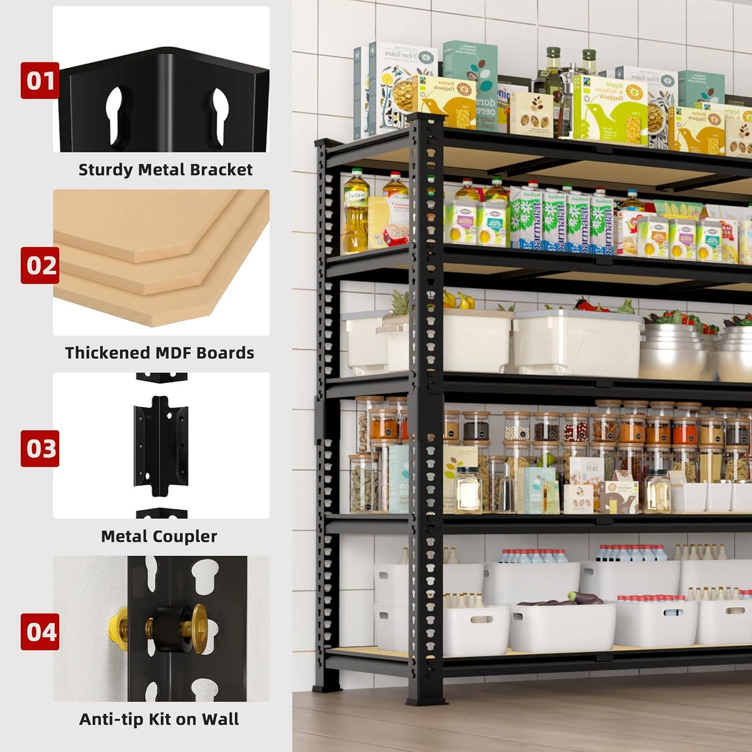 Cast Iron and Carbon Steel Metal Storage Rack - Heavy Duty, Muiti-Layer, Customized Load Capacity, Durable Construction