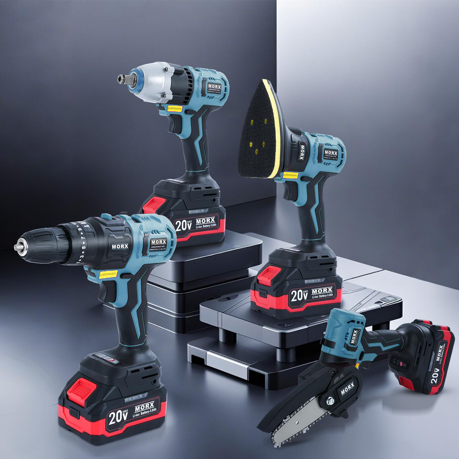 Multiple head electric tools