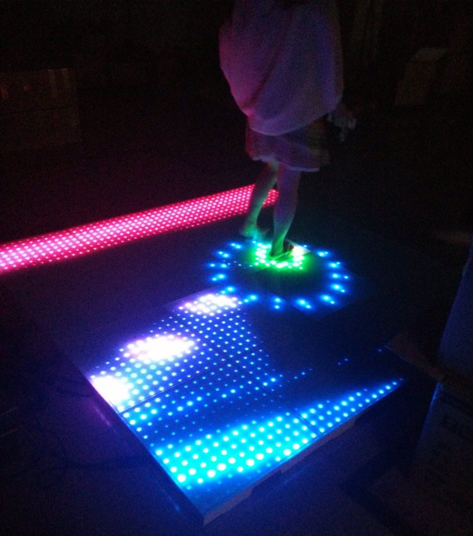 LED interactive dance floors HS-IDF64