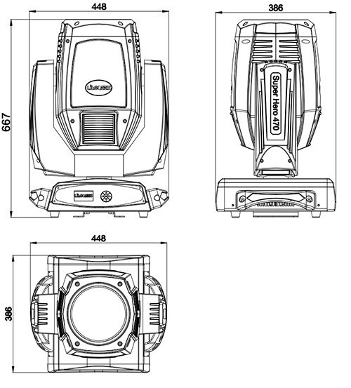 470W Super hero beam moving head light ClayPaky Mythos HS-MB470