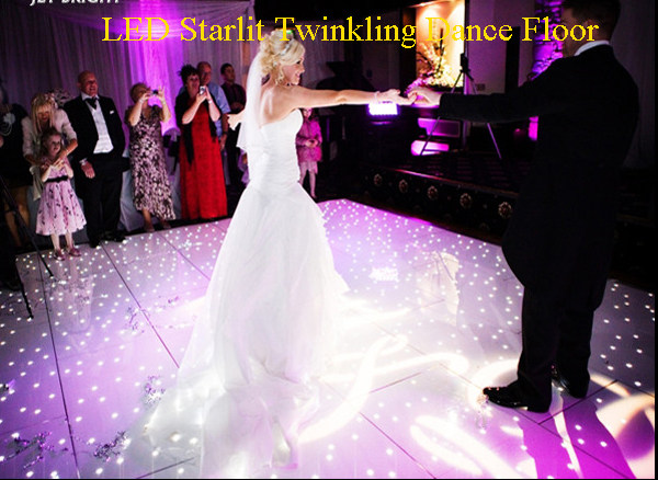 White led twinkling star lighted dance floor  LED Star Lighted Dance floor for sale floor     HS-SDF001