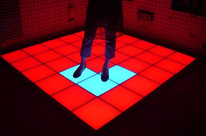 LED interactive square Dance floor for sale floor     HS-SDF001S