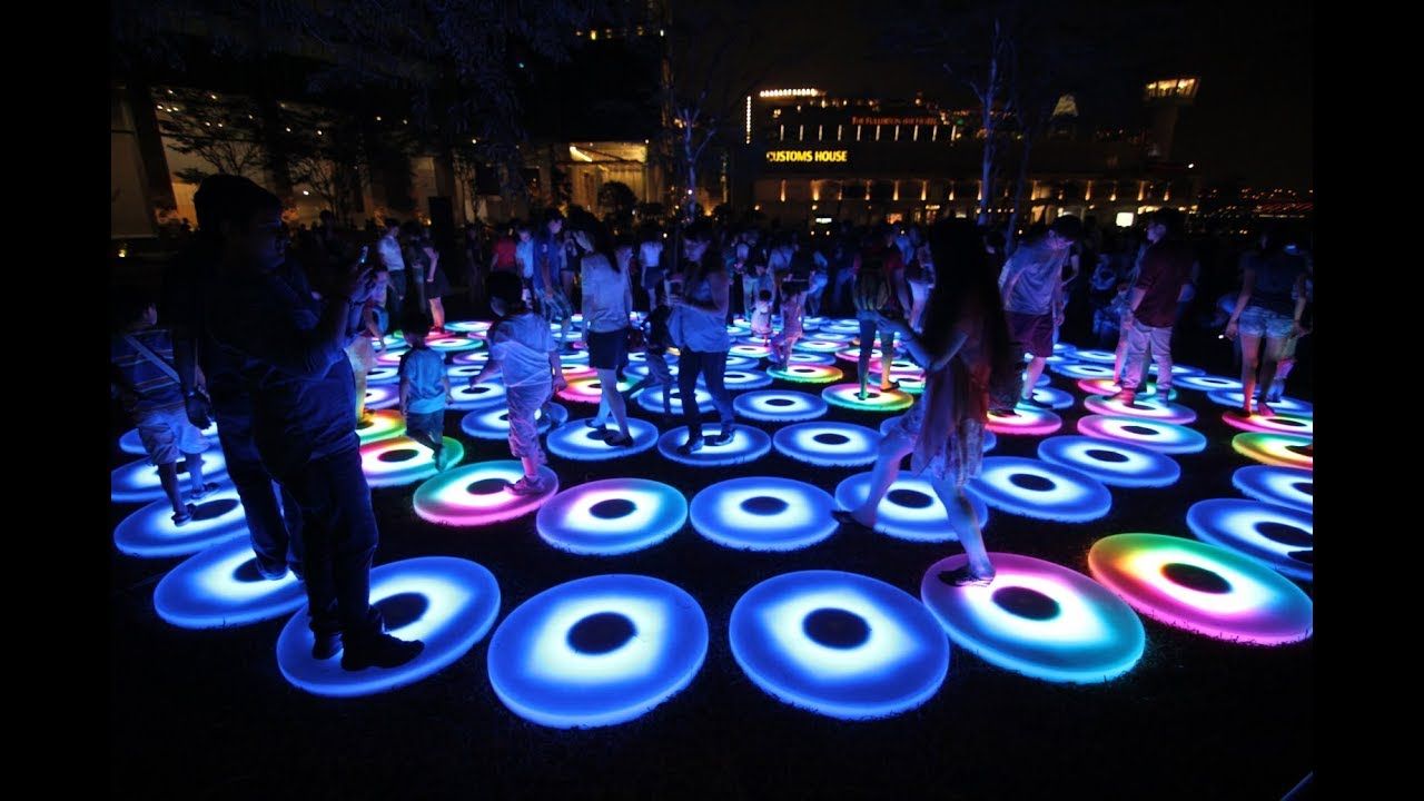 Circle LED  round portable dance floor IP65 for sale  HS-LCDF01