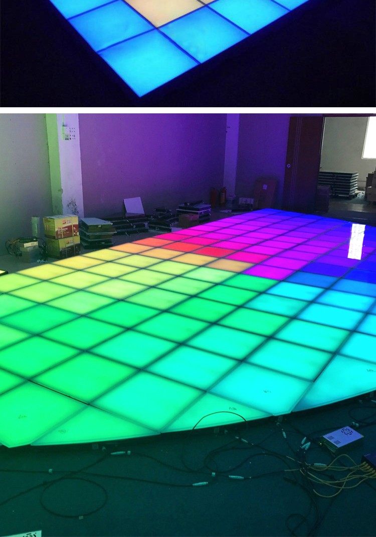 Interactive Square waterproof RGB led floor  HS-LSDF01