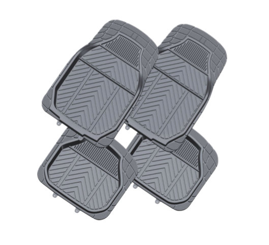 ZYCM001 High-Quality Unique Universal Fit Non-Slip Easy Clean New Design PVC 2mm Thick 4-Piece Full Set Car Floor Mat