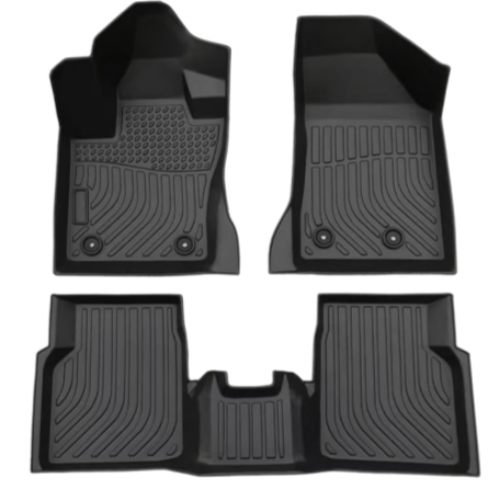 ZYCM002 Auto Part Luxury Anti Slip Leather Universal All-weather Odorless 7D TPE CAR MAT CARPET DOUBLE LAYER CAR FLOOR MAT