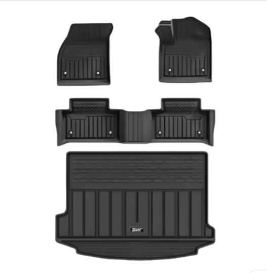 ZYCM004 Hot Sale Full Set Car Floor Mats Premium TPE OEM Custom Car Mats Compatible with Most Vehicle