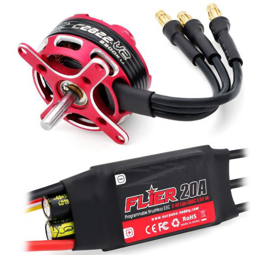 SX-2822+20A Brushless Motor+ESC