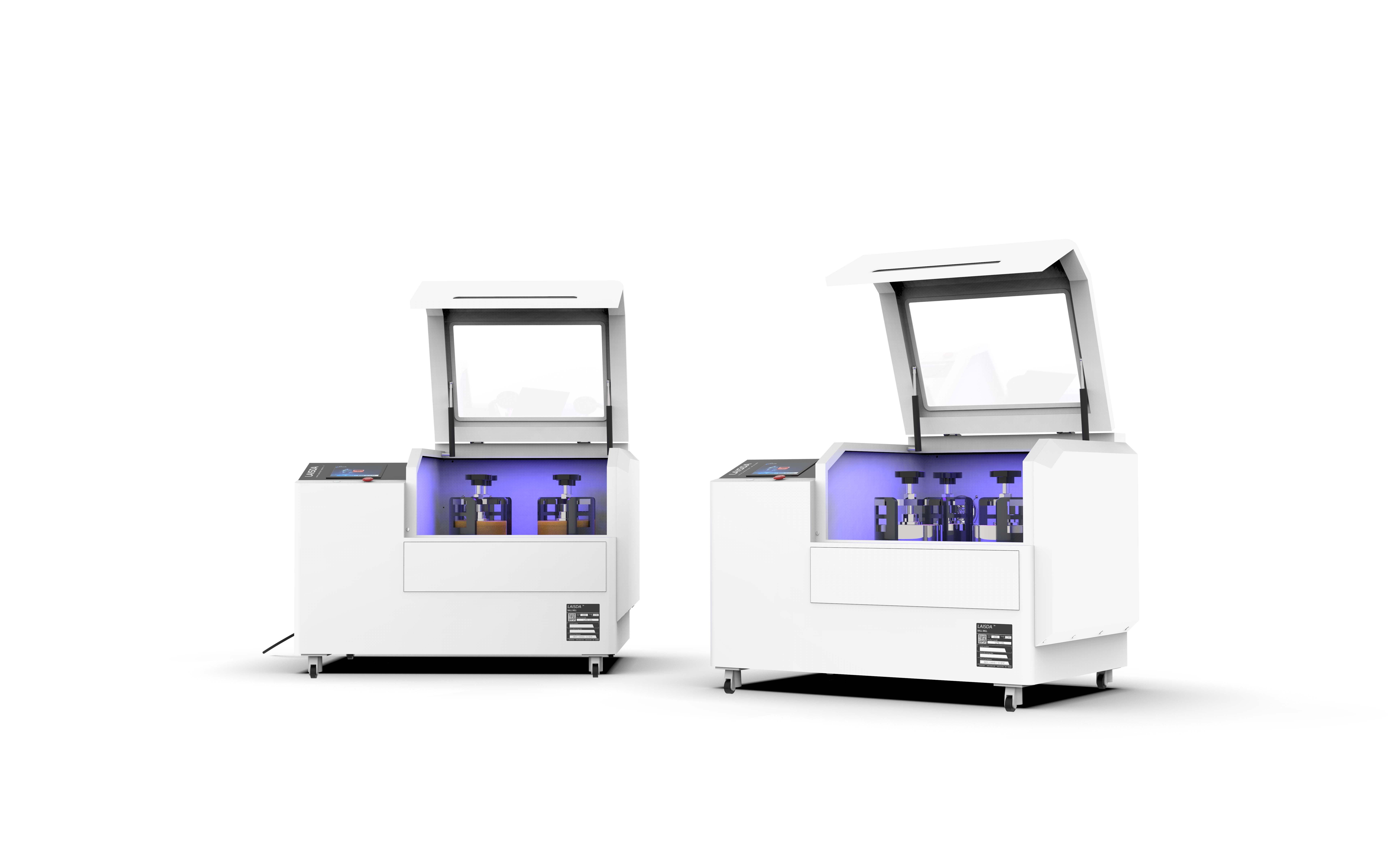 湖南莱锶达立式行星式球磨机16L：双层隔音与油封静音技术解析