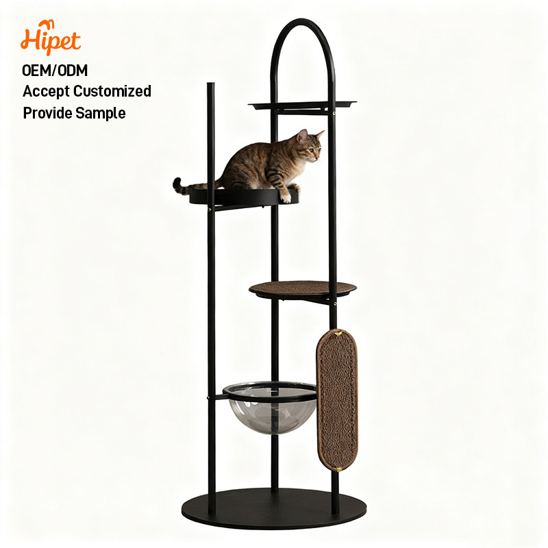 Multi Level Cat Tree House Tower Furniture with Sisal Scratcher Post and Plush Hammock Modern Bed Bulk Supply Modern Cat Tree