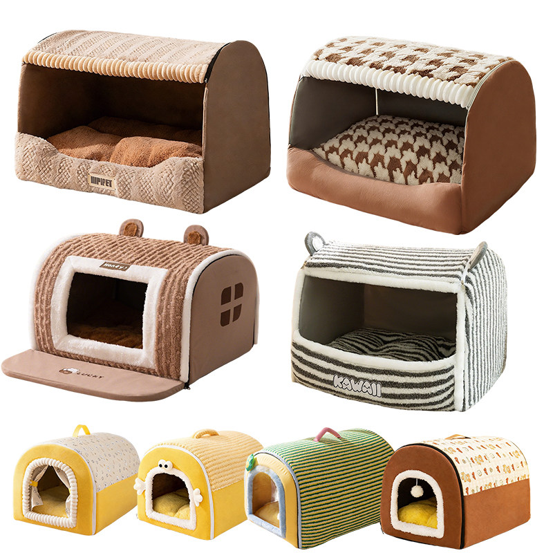 Foldable Luxury Solid Pet Cage & Removable Washable Sofa Bed for Big Dogs and Cats with Box Design
