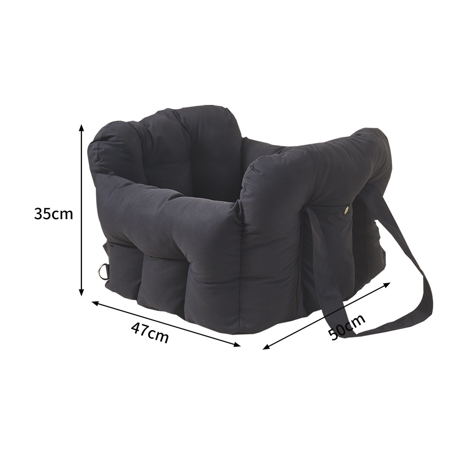 Portable Dog Car Seat Dog Travel Accessories Dual-use Car Pet Bed Booster Seat with Handy Side Pocket for Small and Medium Dogs