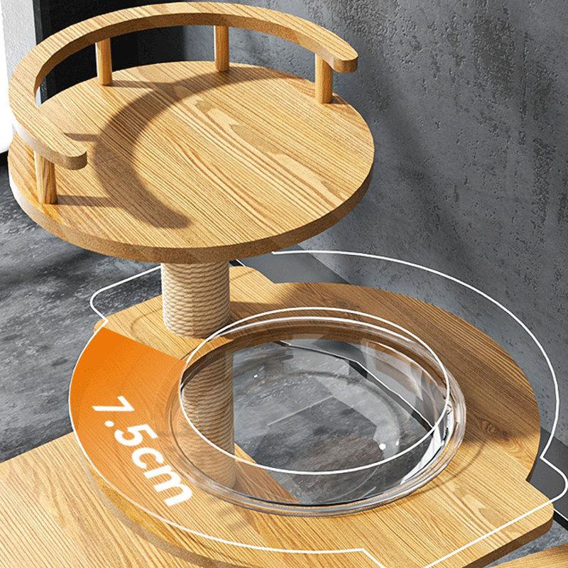 Luxury Modern Large Pet Trees Wood Climbing Scratcher Post Cats Condo Sisal Scratching Wooden Cat Tree House Tower Cat Toy