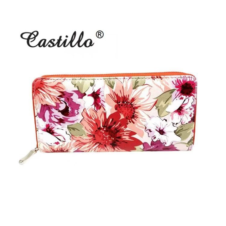 Woman wallet with flower printing
