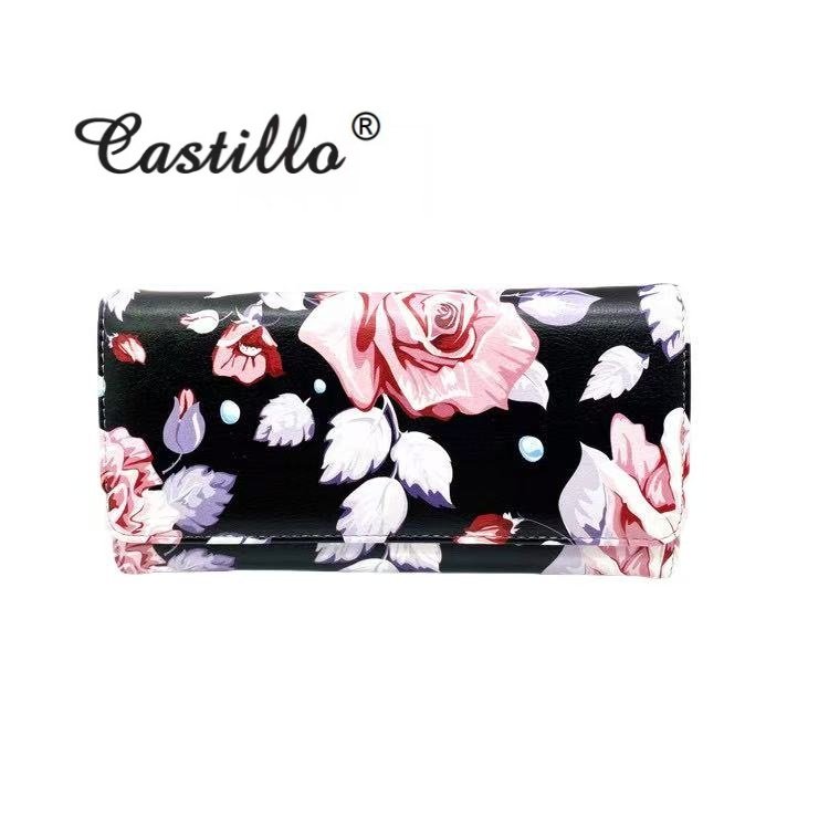 Woman wallet with flower printing