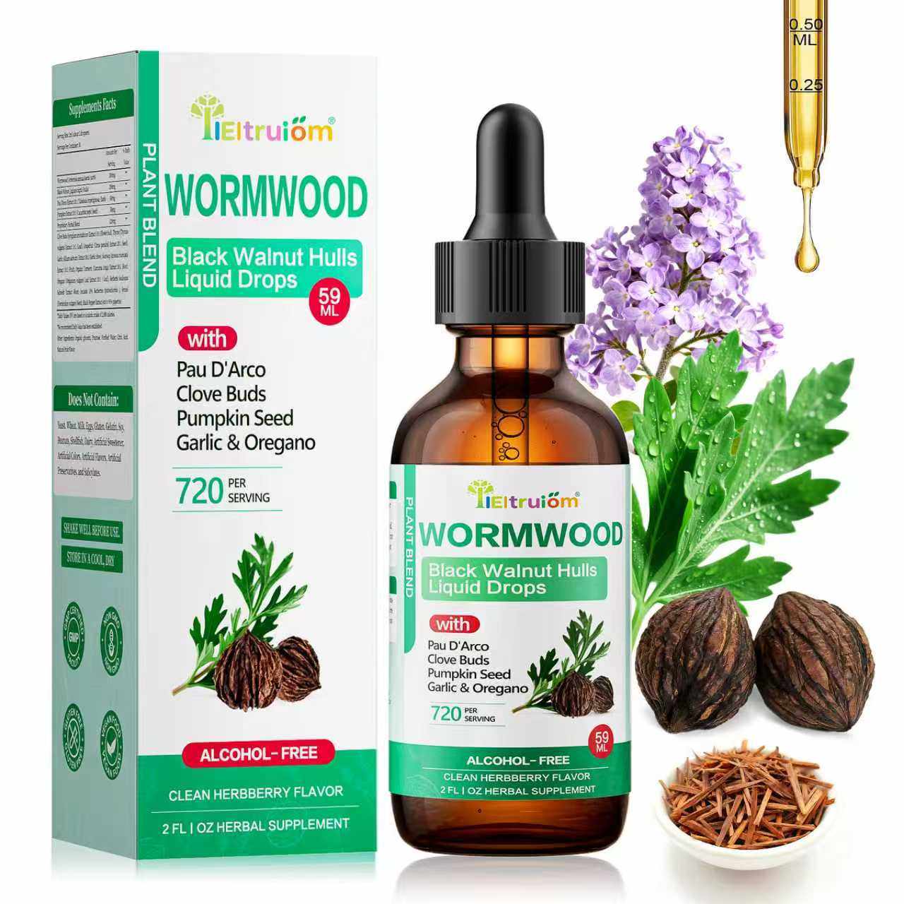 Wormwood Black Walnut Clove Drops