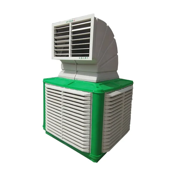 BH1204  Industrial portable evaporative air cooler floor mounted,  The warranty period is 1 year,  Weight (KG) 65 KG,  Dimensions (L x W x H) 1100mm x 1100mm x 950mm,   Effective area 90-120㎡,  Physical dimensions 1100*1100 * 950mm,  Air flow rate 20000m3/h,  Water consumption 5-10 L/h,  Gross weight: 25.000 kg