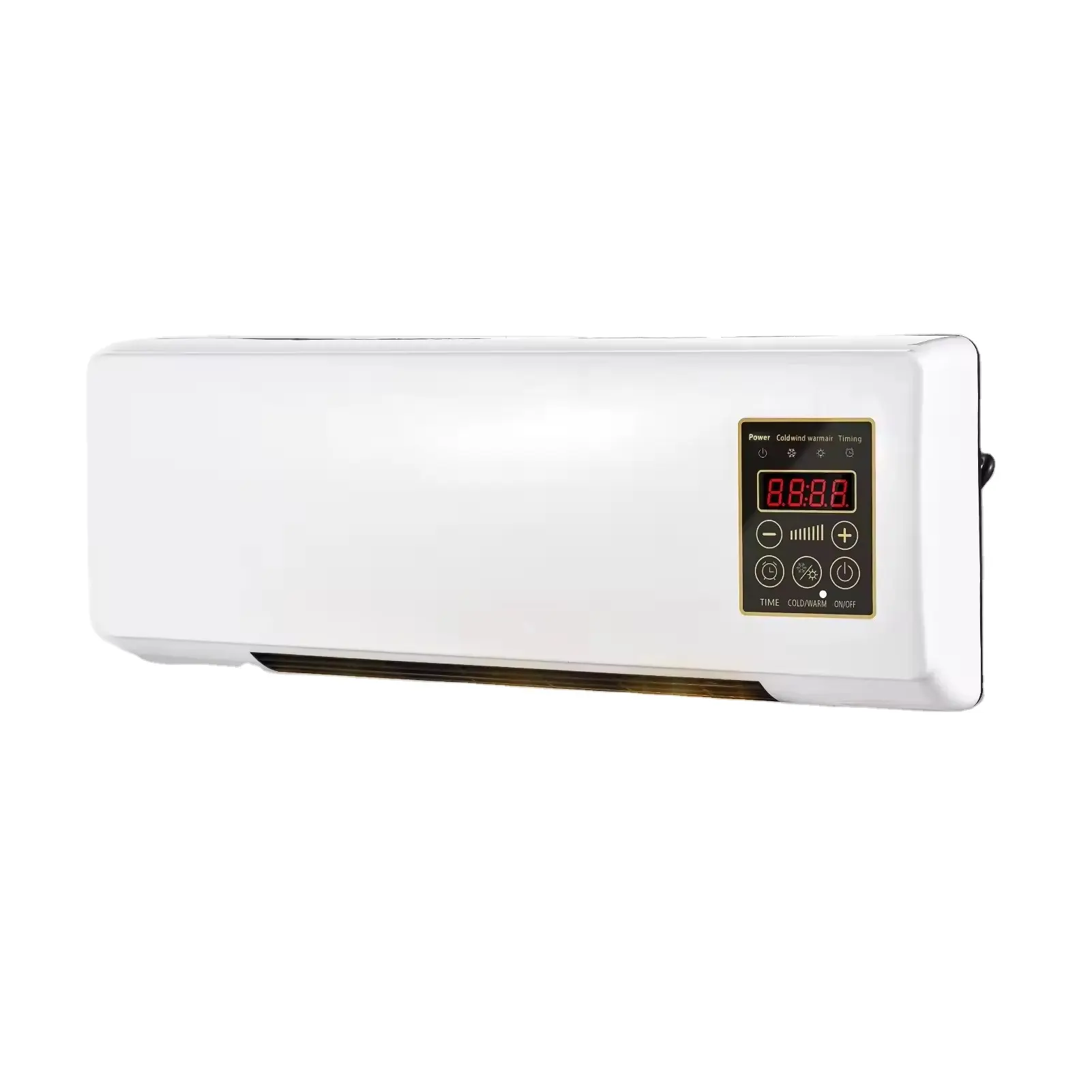 BH1104  Wall-mounted 1800 watt electric heater and air conditioner,  Cooling capacity (Btu) <6000,  Refrigeration energy efficiency ratio <2,  Applicable types Hotel, Automobile, Outdoor, Household,  Dimensions (L x W x H inches) 65*20*32,  Power (W) 1800,  After-sales service system return,  Gross weight: 1.800 kg