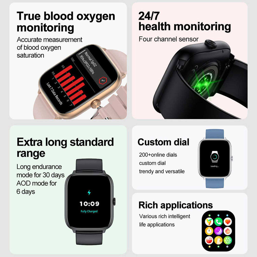 Latest VT22 AMOLED HD Big Screen smartwatch BT call health monitoring Fitness Fashion Digital Other Men Weman Smart Watches