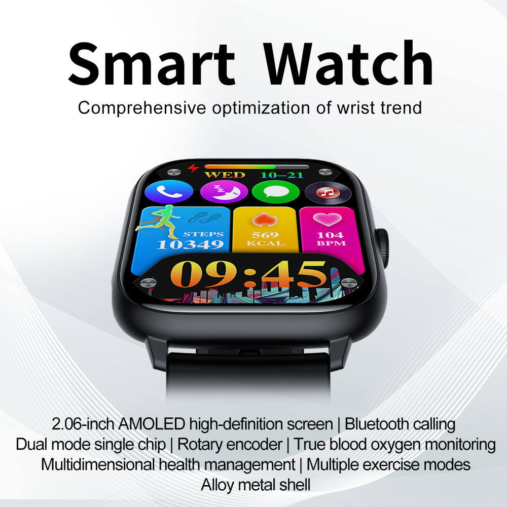 Latest VT22 AMOLED HD Big Screen smartwatch BT call health monitoring Fitness Fashion Digital Other Men Weman Smart Watches