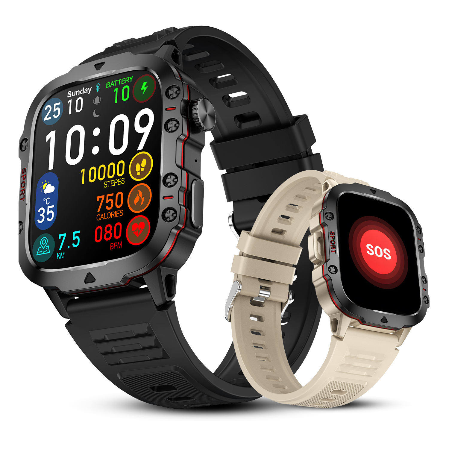 Fashion Outdoor Sports Smartwatch VQX11 Blood Oxygen Health Touch Fitness Tracker 3ATM Waterproof Digital Smart Watches For Men