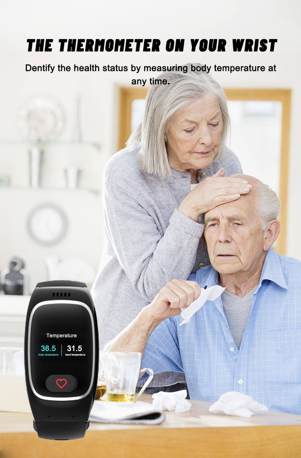 4G Smart Watch VL16 for Elderly with Fall Detection Alarm SOS GPS WiFi BT Location Ensure Safe for Lonely Elderly Nursing Homes