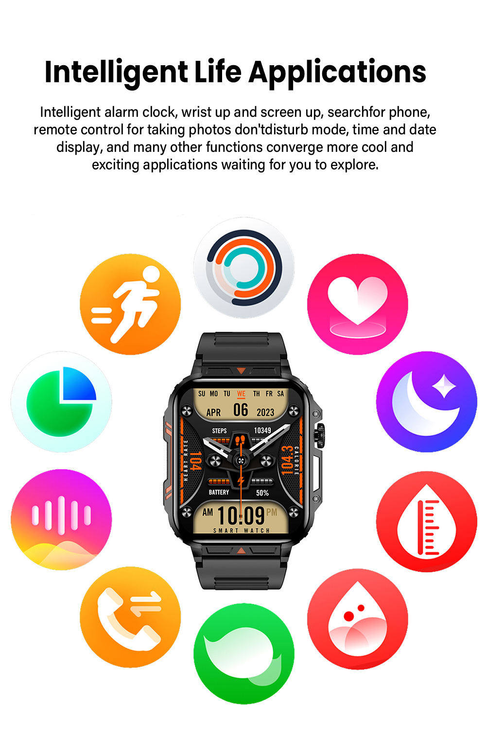 Outdoor Sport V81 Fitness Smartwatches Factory Wholesale Digital Watch Quality Mens Watch Fashion Woman Android Smart watch 2024