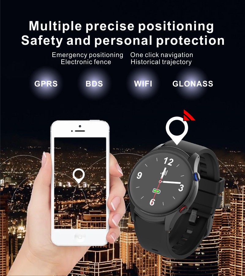 VL08S Elderly Old People 4G LTE Smart Watch GPS Electric Smartwatch Remote Monitoring SOS Digital Android Watches Call