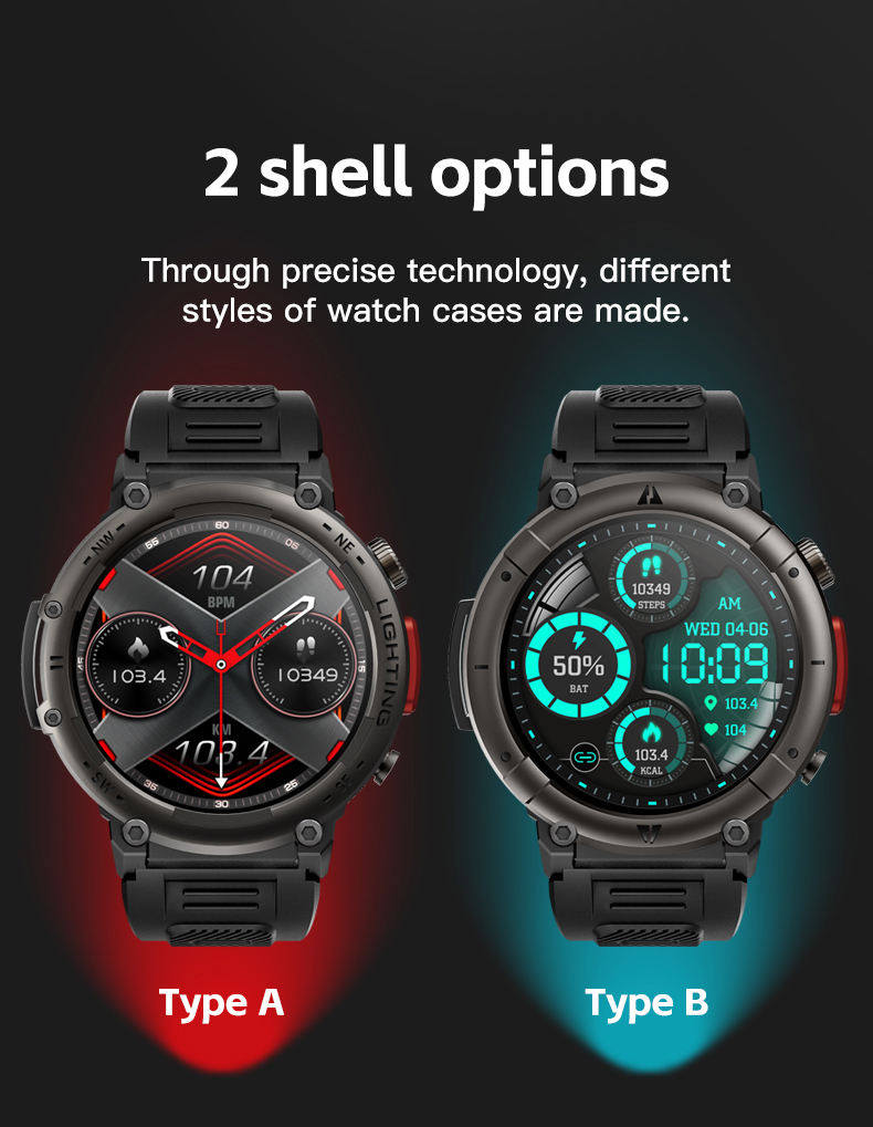 New Arrival Smartwatch Heart Rate Monitor FitCloudPro Waterproof IP67 Flashlight Outdoor Light Smart Watch Phones