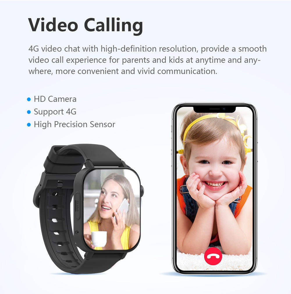 4G Video Camera Teen Children Girls Boys Smartwatch VDF98 Tracker Waterproof IP67 SOS Kids LBS Location Smart Watch