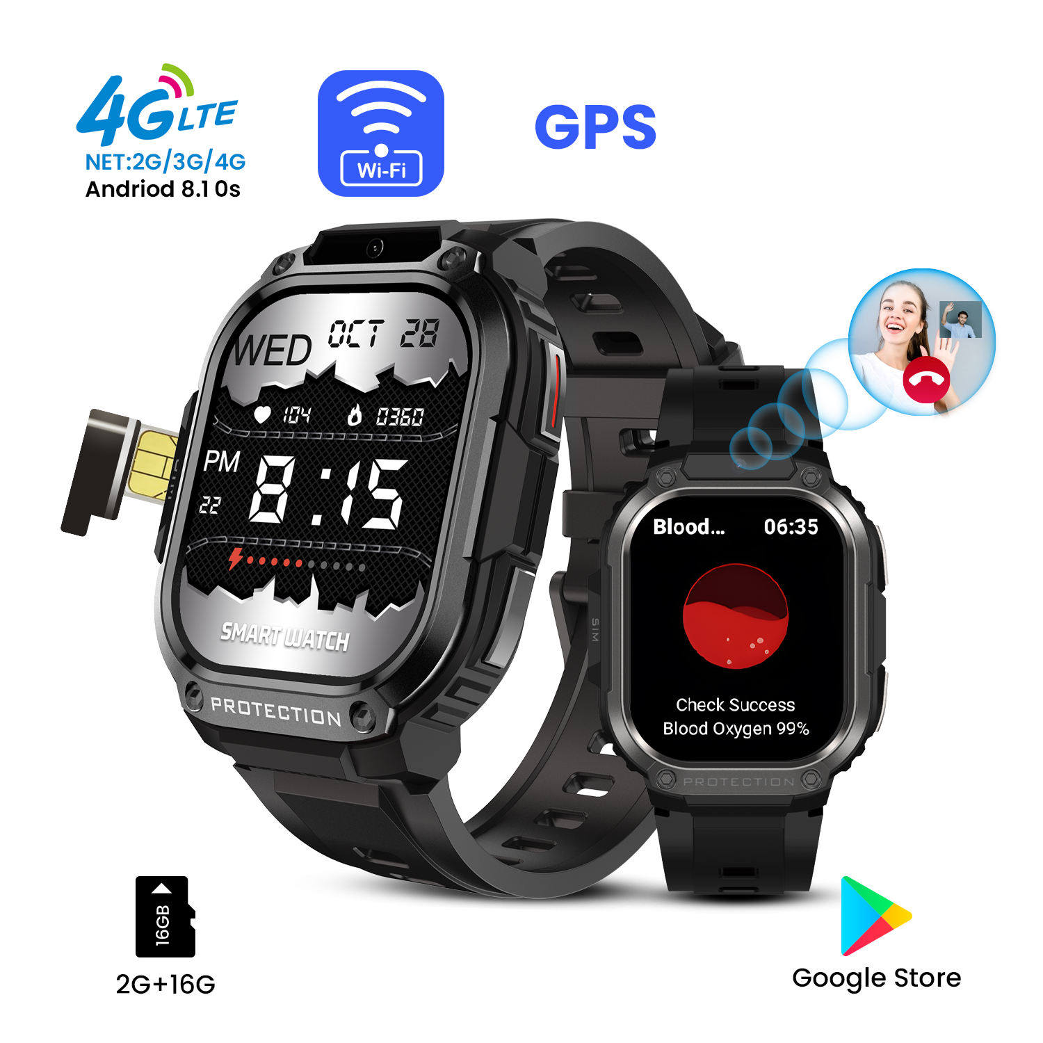 2024 Android 4G GPS Sim Card Amoled V21 SmartWatch Video Call SOS Fashion Camera AI S8 S9 Dual Ultra Smart Watches Trend Market