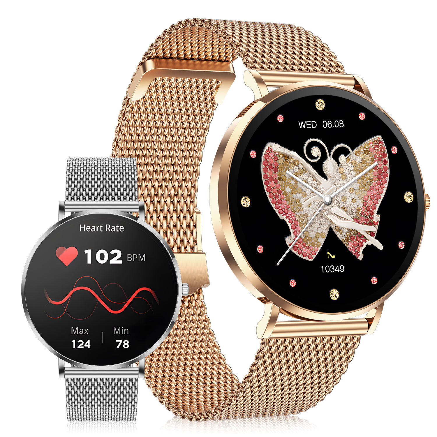 2024 Factory V8 PRO Luxury High Quality Fashion Lady Valentine's Day Girls Gift Smart Watch Blood Oxygen Wrist Band Reloj Women