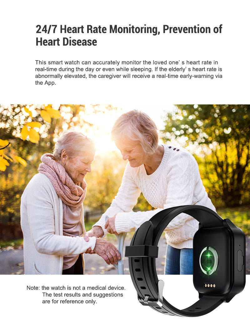 New Wearable Emergency Calling Equipment SOS Health Elder 4g Care Smartwatch GPS Track ECG Heart Rate Smart Watch For Elderly