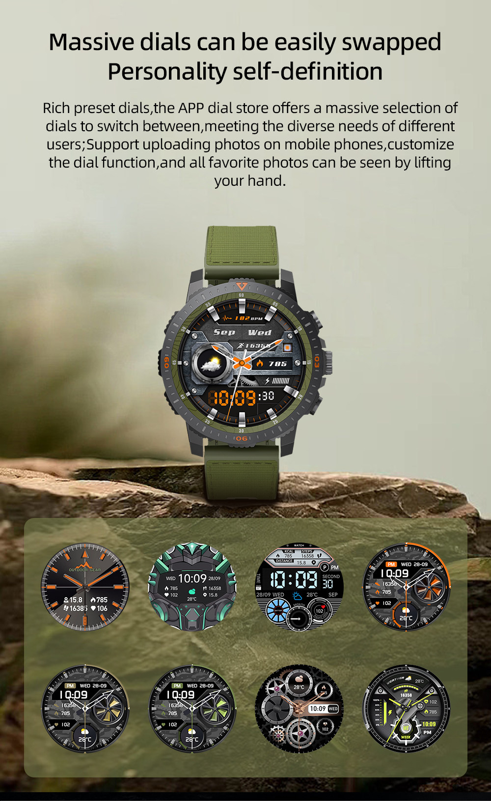 High Quality V313 Gentleman Business Style Outdoor Smart Watch Touch Heart Rate CE Certified Wearable Band SDK Customize