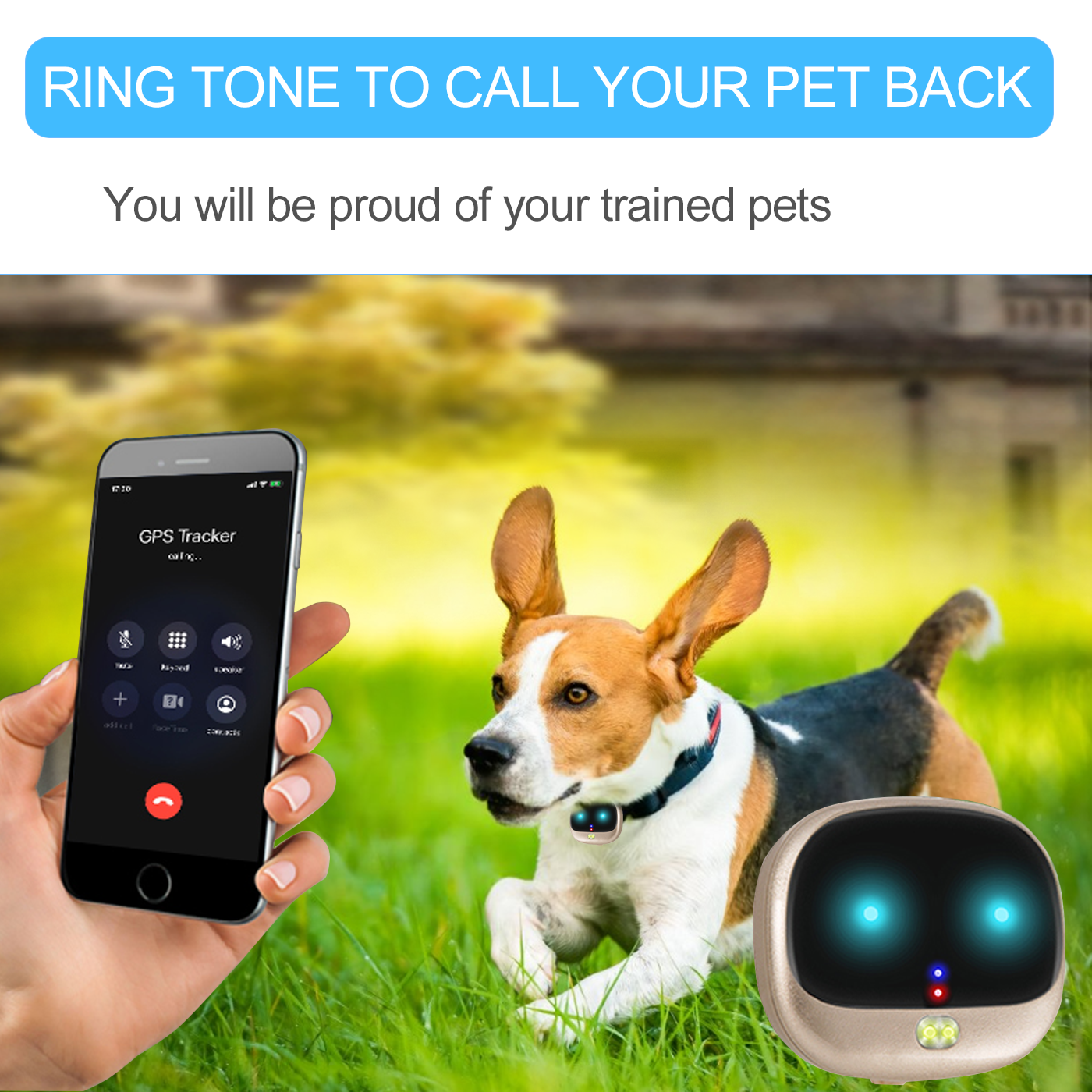 Dog Fence Collar GPS Tracking Key Finder Tag for Keys Luggage Suitcases and Pets Loud Beep Pet Premier Worldwide BT Tracker