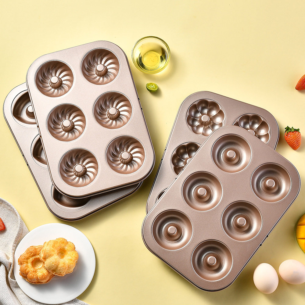 6 even cake pan molds