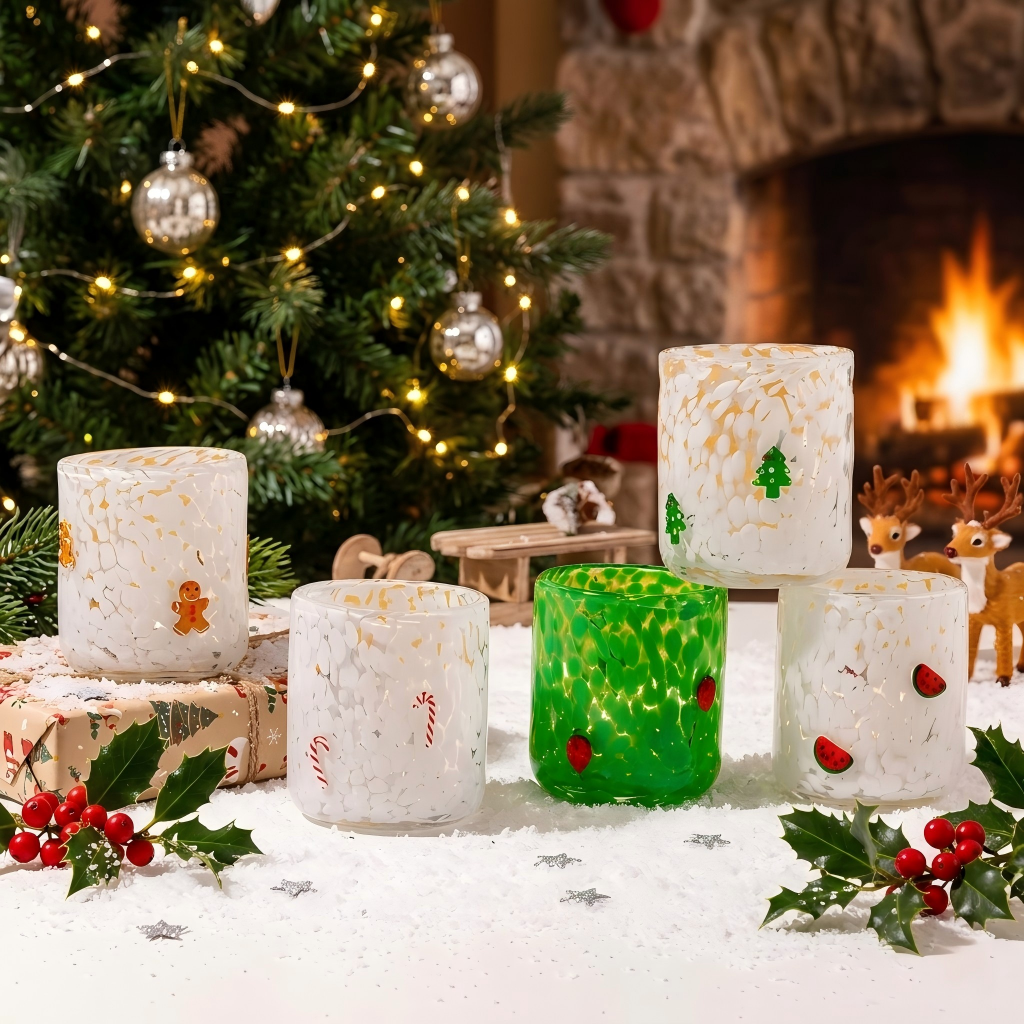 Patterned glass wine glass