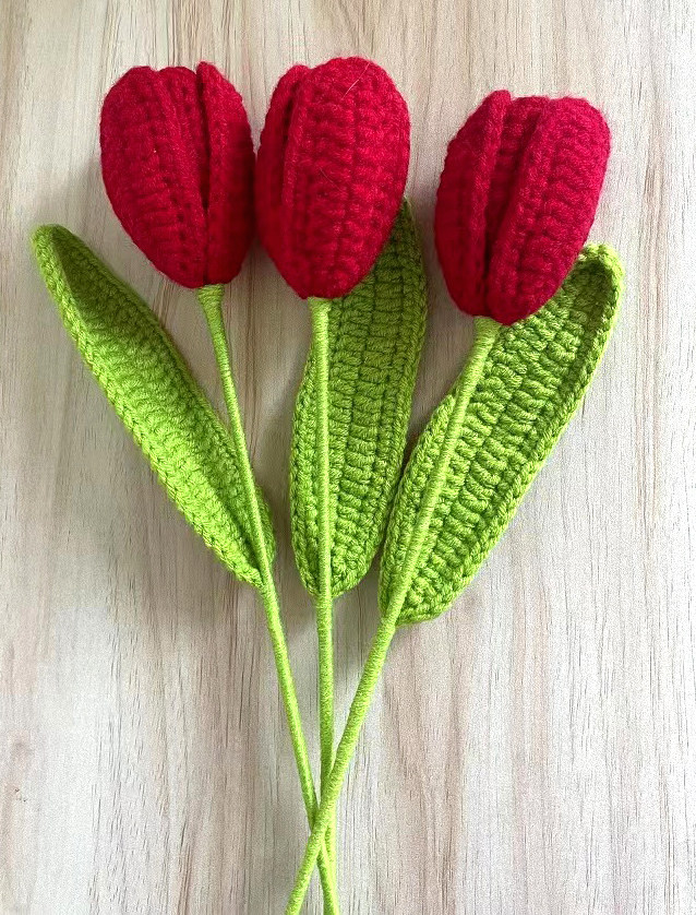 Handmade Crochet Tulips, Home Decor or Mother's Day Gifts