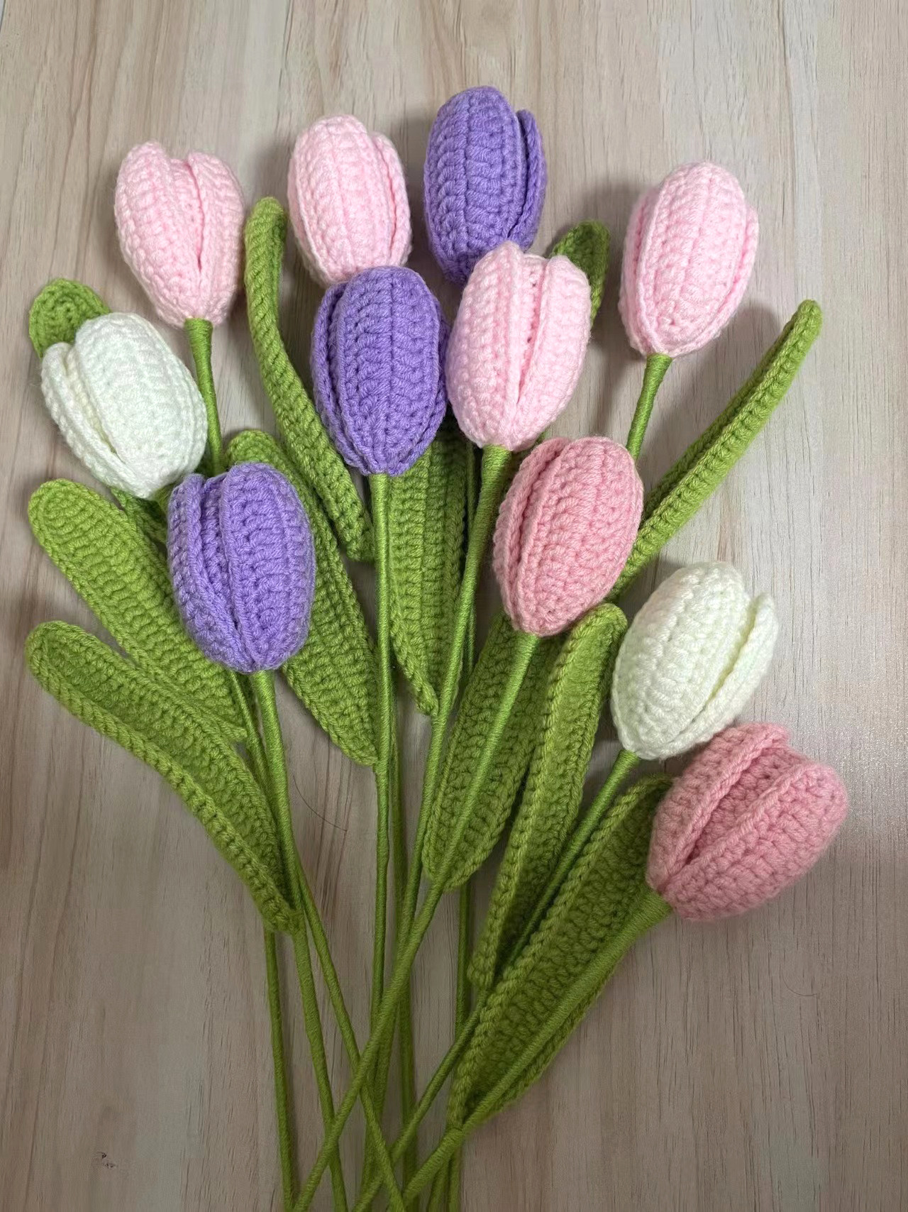 Handmade Crochet Tulips, Home Decor or Mother's Day Gifts