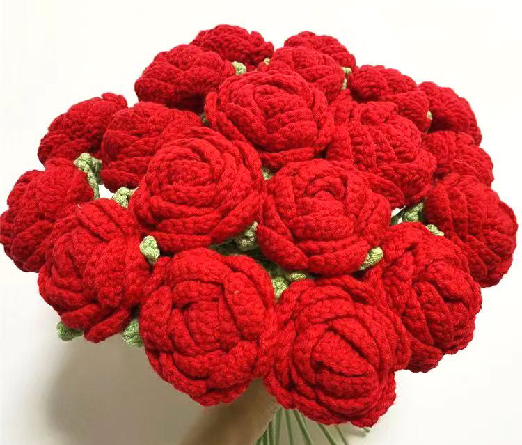 Crochet Handmade Roses For Lovers or Families Gift